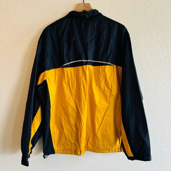 North Bay | navy blue and yellow windbreaker jacket - Picture 4 of 4